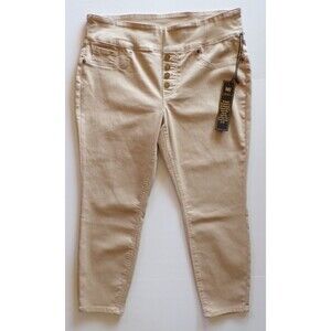 DG2 Diane Gilman Virtual Stretch Waist Pull On Jegging Taupe P-XL 36" Waist